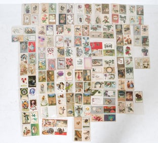ANTIQUE HOLIDAY POSTCARDS GROUPING