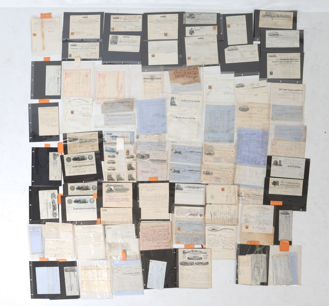 ANTIQUE RAILROAD EPHEMERA GROUPING 19TH C. (1 of 20)