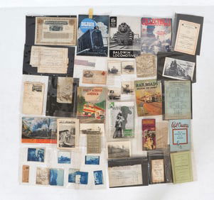 ANTIQUE TRAIN & RAILROAD EPHEMERA GROUPING