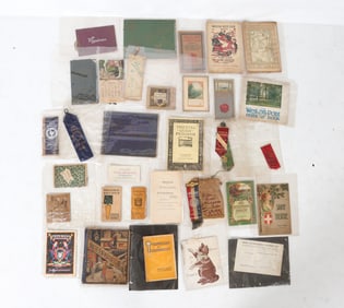 GROUPING OF ANTIQUE EPHEMERA PAMPHLETS & ADS