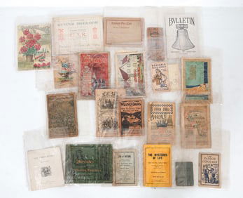 ANTIQUE EPHEMERA & BOOKLET GROUPING 19TH C.