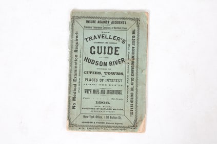 TRAVELLERS GUIDE TO THE HUDSON RIVER 1866