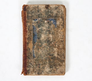 ANTIQUE LEDGER SCRAP BOOK MID 19TH C.
