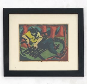 HULDA D. ROBBINS (1910-2011) ABSTRACT SCREENPRINT