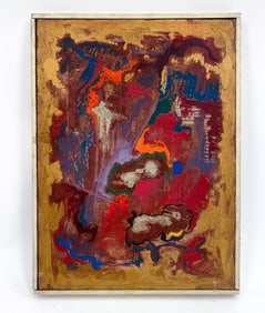 SEYMOUR FRANKS (1916-1981) ABSTRACT O/C 1945