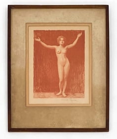 CORNELIA PACZKA-WAGNER (B. 1864) NUDE LITHOGRAPH