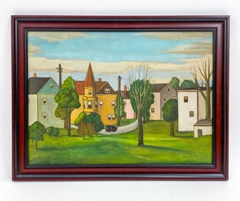 VINCENT CANADE (1879-1961) FOLK ART O/C