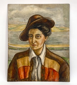 HAMILTON EASTER FIELD (1873-1922) PORTRAIT O/B