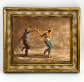 LEE JACKSON (1909-2002) DANCERS O/B PAINTING