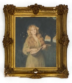 FREDRICK S. MANNING EARLY 20TH C. PORTRAIT PASTEL