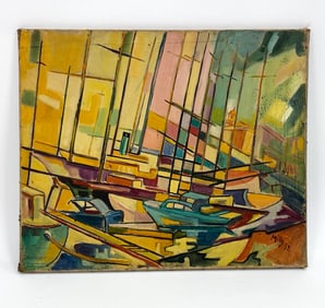 WILLIAM MILLS (1923-1997) ABSTRACT O/C 1952