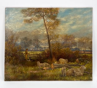 LATE 19TH C. M. CORMAN IMPRESSIONIST LANDSCAPE O/B