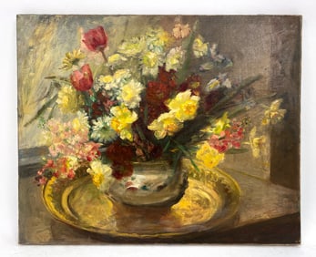 IRENE BURNSIDE (D. 1962) STILL LIFE O/C