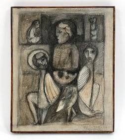 20TH C. ABSTRACT NUDE O/C