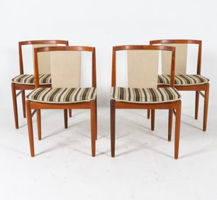 (4) PARKER 'T-BACK' DANISH TEAK DINING CHAIRS