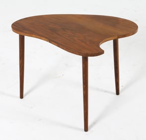 DANISH TEAK ORGANIC SHAPED SIDE TABLE 1960S