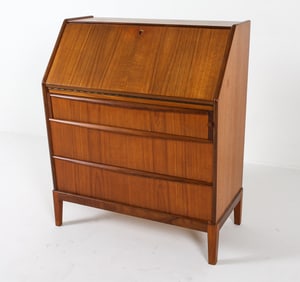 DANISH TEAK SECRETARY DESK C. 1960S