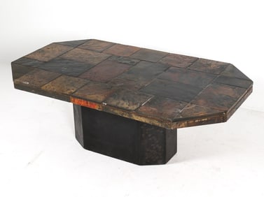 MID-CENTURY SCANDINAVIAN STONE-TOP COFFEE TABLE