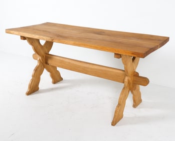 HENNING KJAERNULF DANISH OAK DINING TABLE C. 1970S