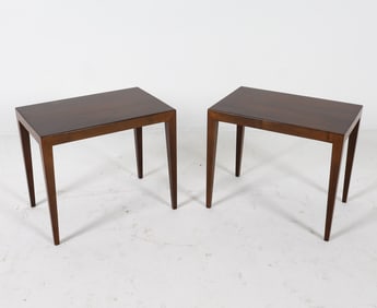 PAIR SEVERIN HANSEN DANISH ROSEWOOD SIDE TABLES