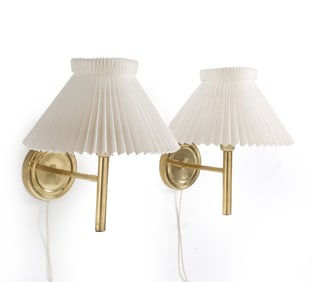 PAIR OF SCANDINAVIAN BRASS SCONCES C. 1970S