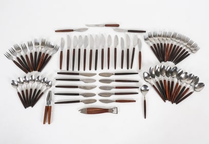 VINTAGE DANISH ROSEWOOD FLATWARE GROUPING