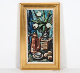 BENDT LAURIDSEN (DANISH B. 1926) STILL LIFE O/C