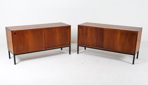 PAIR OF AKSEL KJERSGAARD TEAK CREDENZA CABINETS