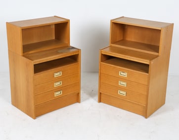 SANNEMANNS DANISH OAK NIGHTSTAND CHESTS