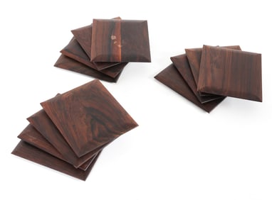 DANISH ROSEWOOD COASTER GROUPING C. 1970S