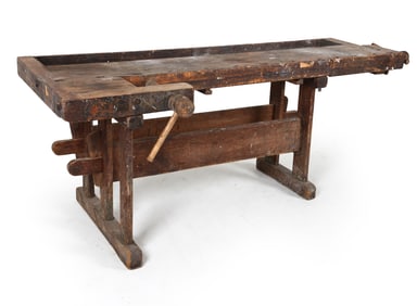 VINTAGE SCANDINAVIAN CARPENTER'S WORK BENCH