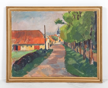 SCANDINAVIAN IMPRESSIONIST LANDSCAPE O/C