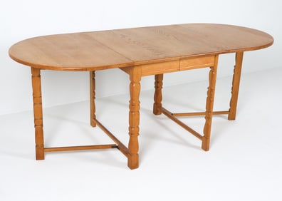 KAJERNULF STYLE DANISH OAK DINING TABLE C. 1970S