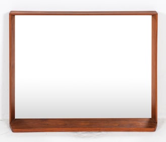 DANISH TEAK WALL MIRROR C. 1960S