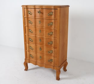 DANISH OAK CHEST OF DRAWERS C. 1970S