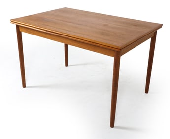 DANISH TEAK EXTENDING DINING TABLE C. 1960S