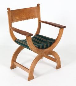 HENNING KJAERNULF KURUL OAK ARMCHAIR C. 1970S