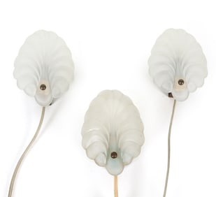 SCANDINAVIAN GLASS SCONCES C. 1960S