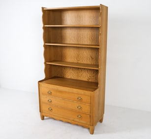 DANISH OAK BOOKCASE CHEST C. 1970S