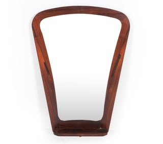 DANISH ROSEWOOD MIRROR W/ SHELF C. 1970S