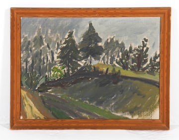 SCANDINAVIAN IMPRESSIONIST LANDSCAPE O/C