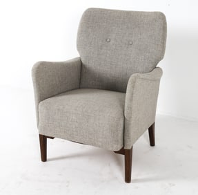 DIMINUTIVE SCANDINAVIAN WOOL LOUNGE CHAIR C.1960S