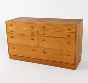 DANISH OAK CHEST OF DRAWERS C. 1970S