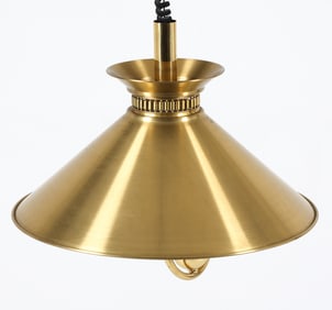 HUGO FRANDSEN DANISH BRASS PENDANT LIGHT C. 1970S