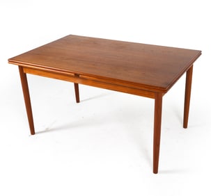 DANISH TEAK EXTENDING DINING TABLE C. 1960S