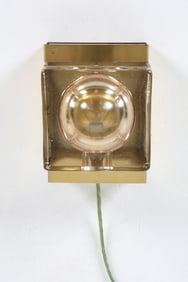 VITRIKA DANISH ICE GLASS WALL SCONCE C. 1970S