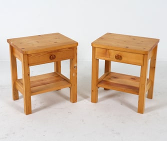 PAIR OF SWEDISH PINE NIGHTSTANDS C. 1970S