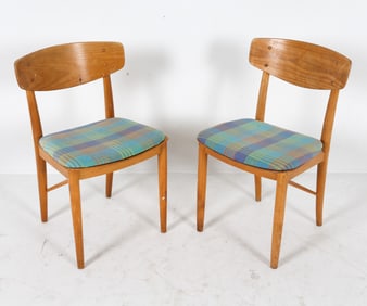 PAIR OF DANISH BEECH SIDE CHAIRS C. 1960S