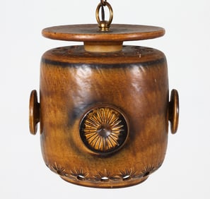 DANISH STUDIO CERAMIC PENDANT LIGHT C. 1970S