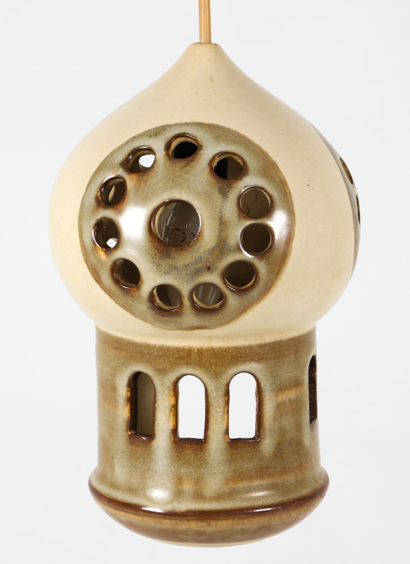 BORNHOLM & STENTOJ DANISH CERAMIC PENDANT LIGHT (1 of 10)
